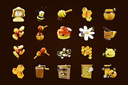 3D Honey Icon, an Object 3D Model by SLAB! Design (Thumbnail 4 of 4)