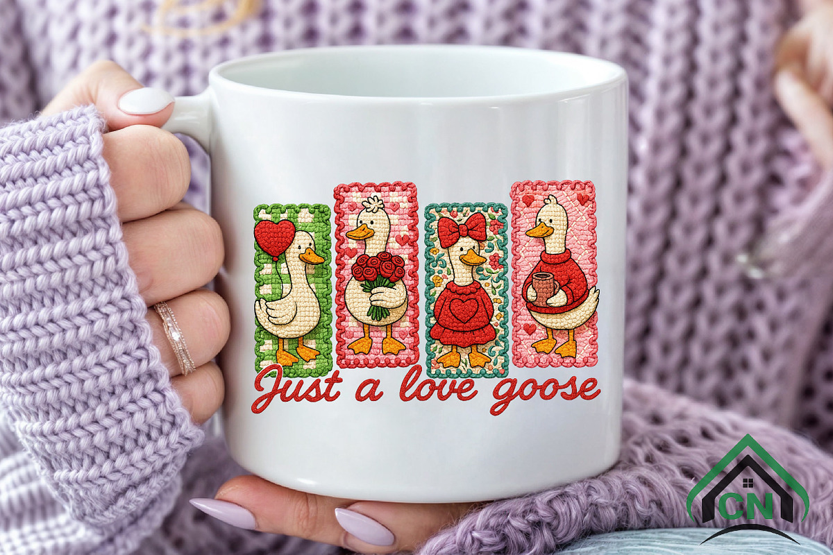 Faux Yarn Valentine Goose Coquette, an Illustration by Craft Nest (Photo 7 of 7)