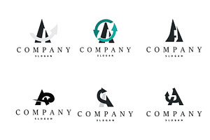 Set Bundle Initial A Letter Logo, a Branding & Logo Template by Maylianaw28