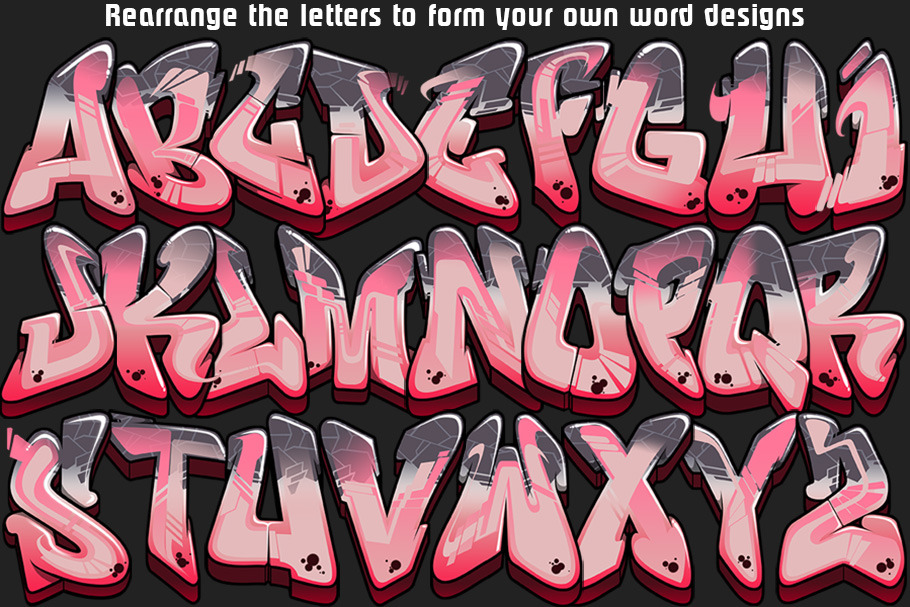 Graffiti Alphabet - Lady Lemonade, a Templates & Theme by MindGem Graphics