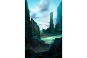 Vector Futuristic Landscape Set, a Technology Illustration by Zonda (Thumbnail 8 of 12)
