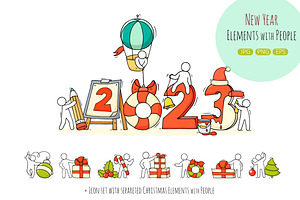2023 Christmas set with People