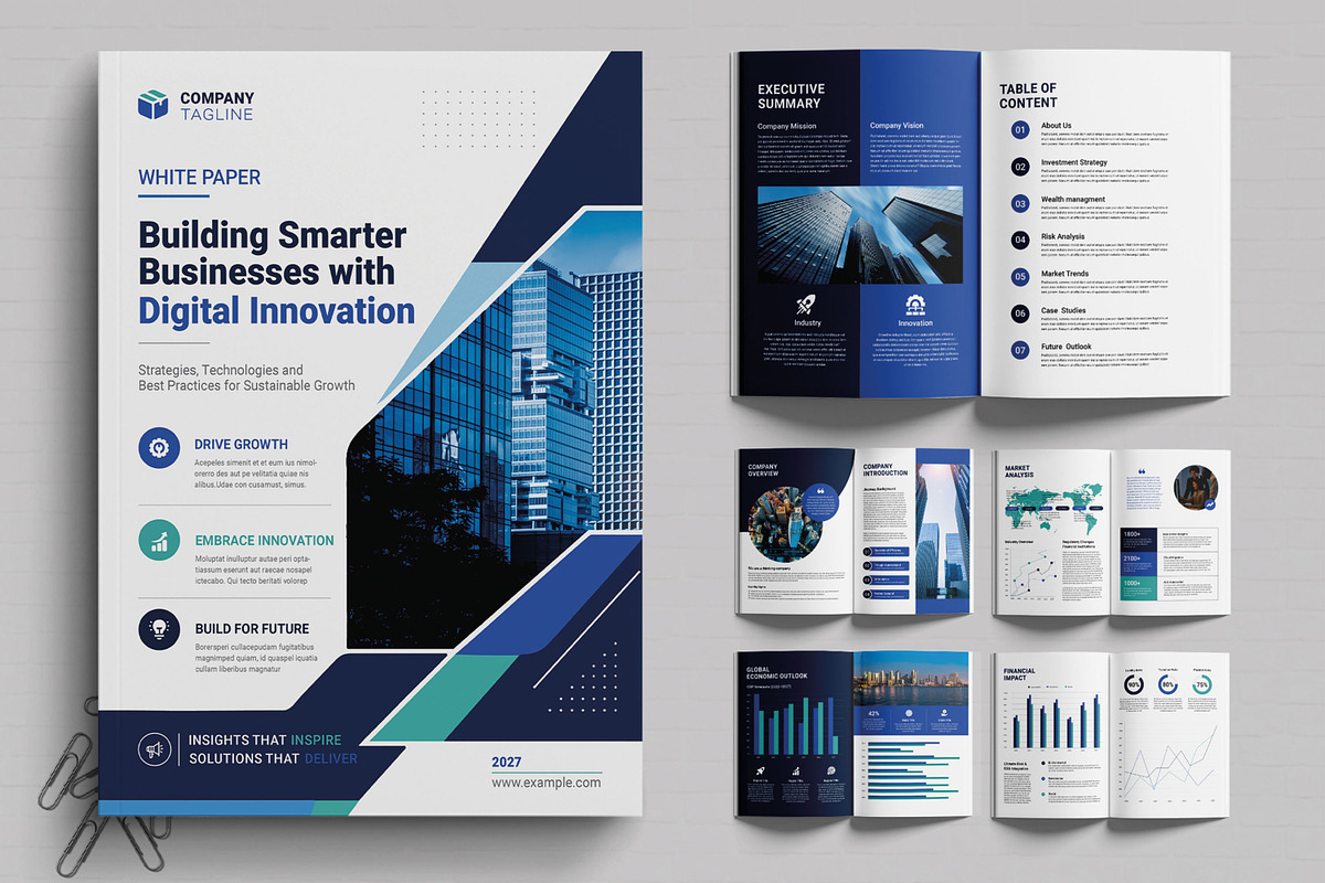 White Paper Marketing Strategy, a Brochure Template by MightyDesign (Photo 1 of 6)