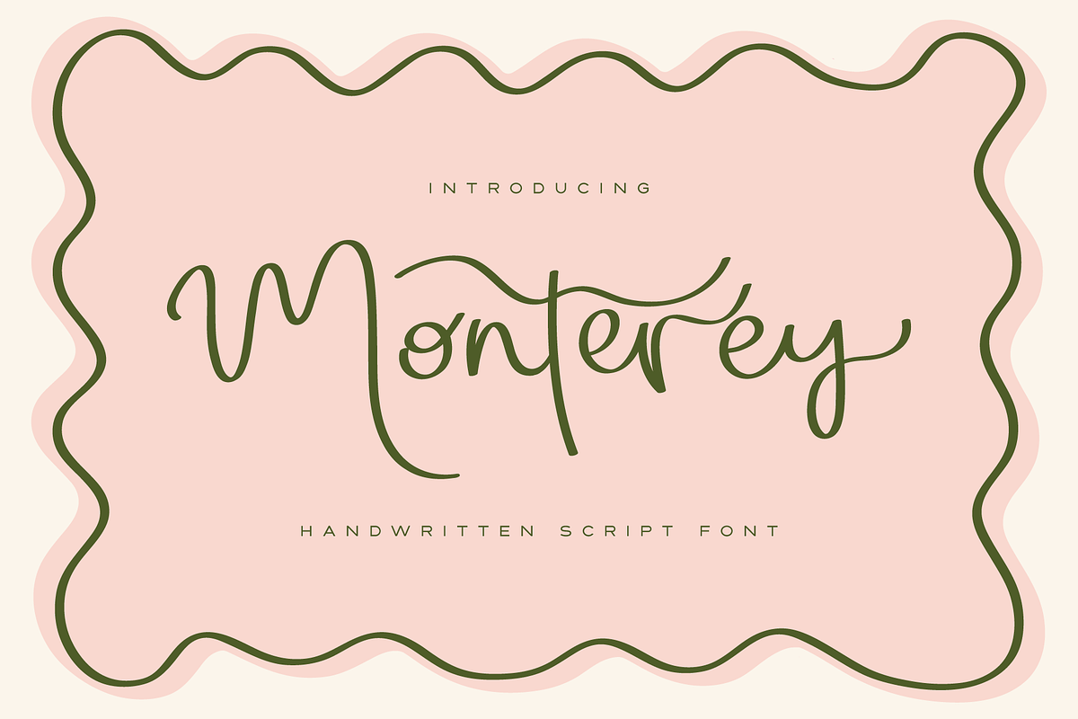 Monterey | Handwritten Script Font, a Handwritten Font by Monterey Studio (Photo 1 of 15)
