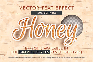 Honey Editable Text Effect