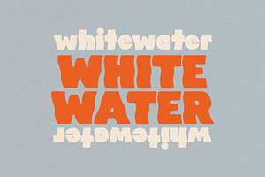 Whitewater Typeface, a Sans Serif Font by Bone Idle Goods