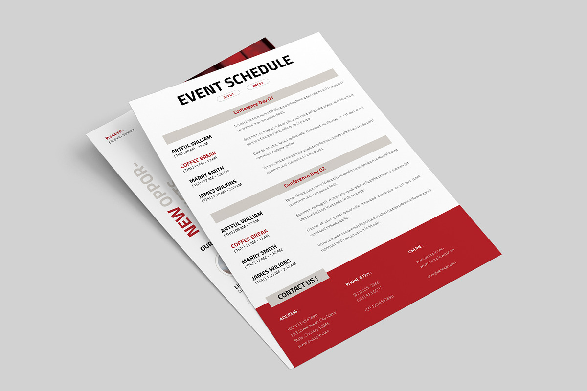 Business Conference Agenda Template, a Flyer Template by Spark_Creative (Photo 3 of 5)