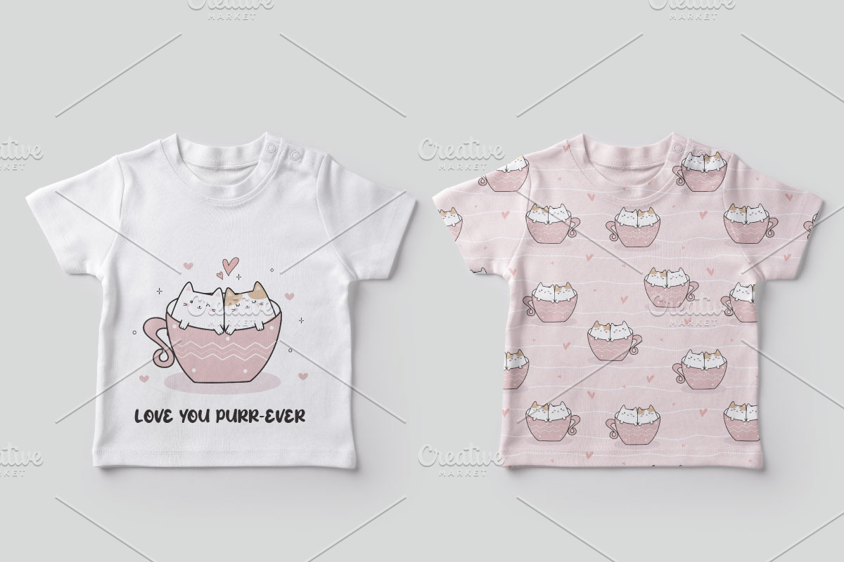 Cute cats seamless pattern, a Pattern Graphic by lindoet23 (Photo 2 of 3)