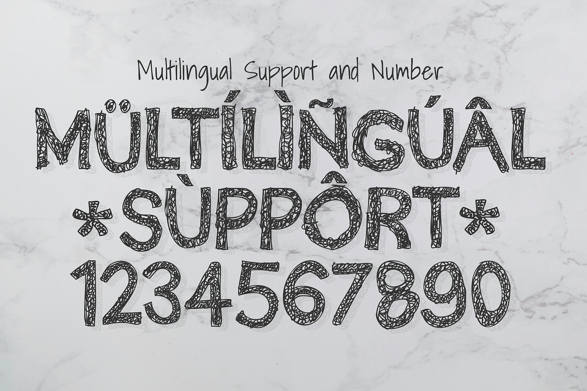 Scribble Hummble Handwritten Font, a Handwritten Font by Erifqizefont (Photo 6 of 6)
