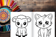 Farm Animals Coloring Pages for Kids, a Brochure Template by LA Design (Thumbnail 6 of 10)