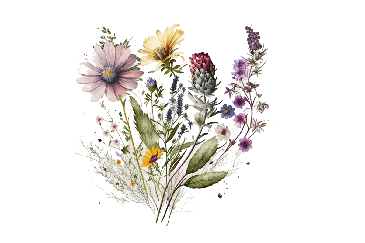 Watercolor Spring Flowers Background, an Object Graphic by Regulrcrative (Photo 6 of 7)