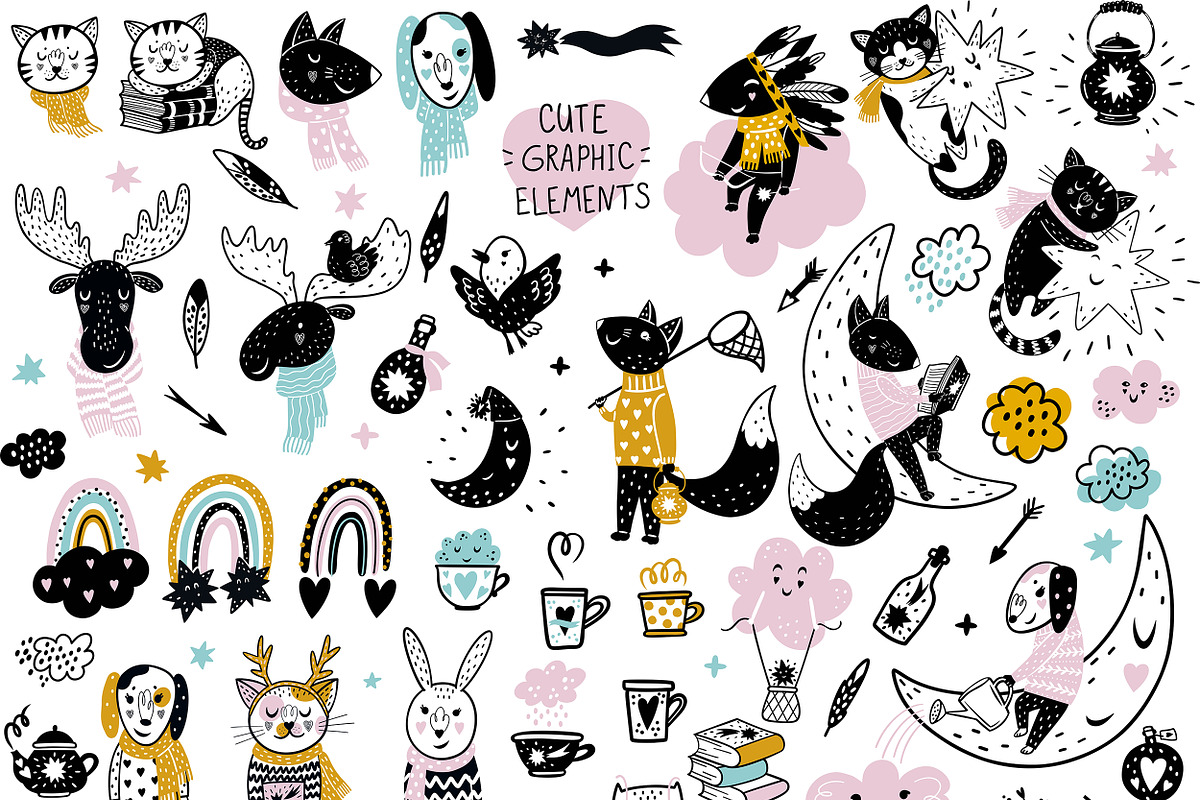 Scandinavian baby illustration, an Animal Illustration by OxanaTally (Photo 9 of 10)
