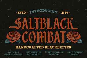 Salt Black Combat Blackletter Font, a Blackletter Font by alit design
