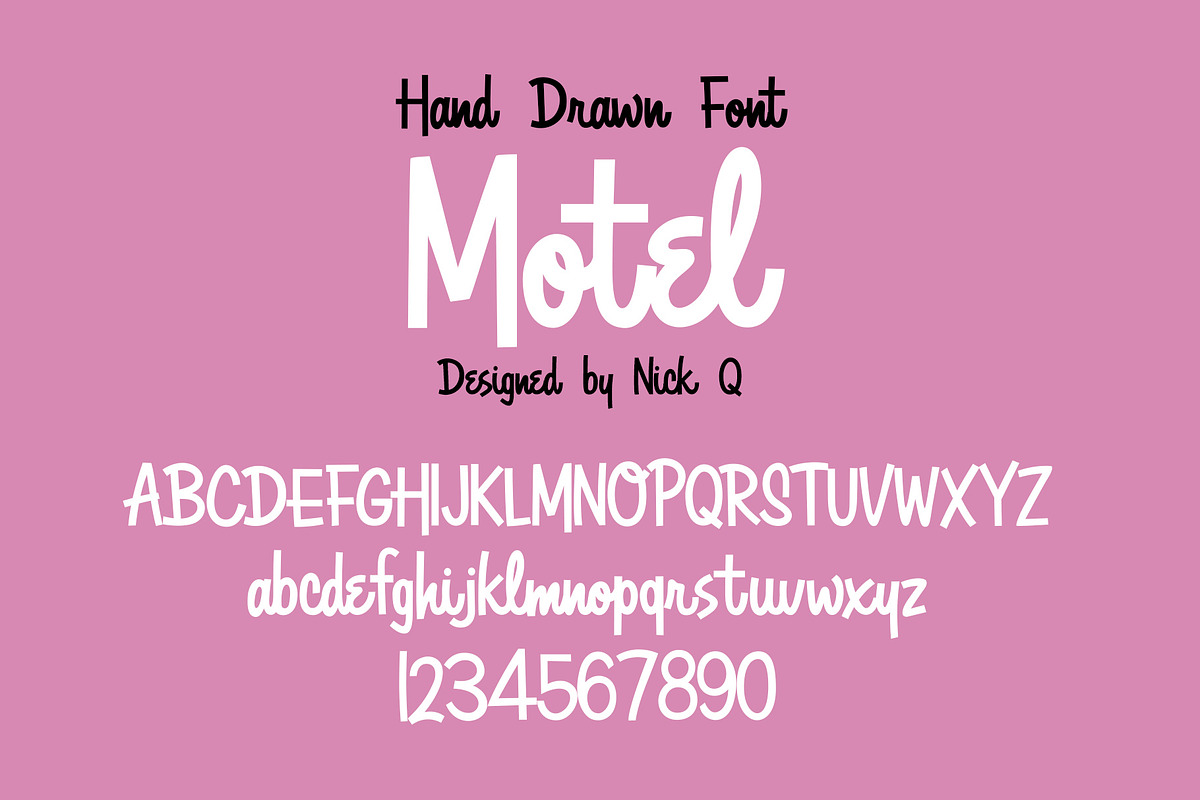 Motel Hand Drawn Font preview 2