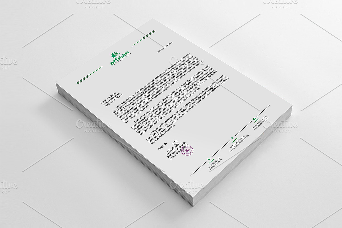 Letterhead, a Stationery Template by artisanHR (Photo 3 of 5)