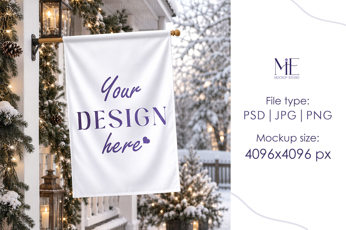 Garden Flags Yard Banner Mockups, a Household Mockup by Mie Mockup Studio (Photo 2 of 8)