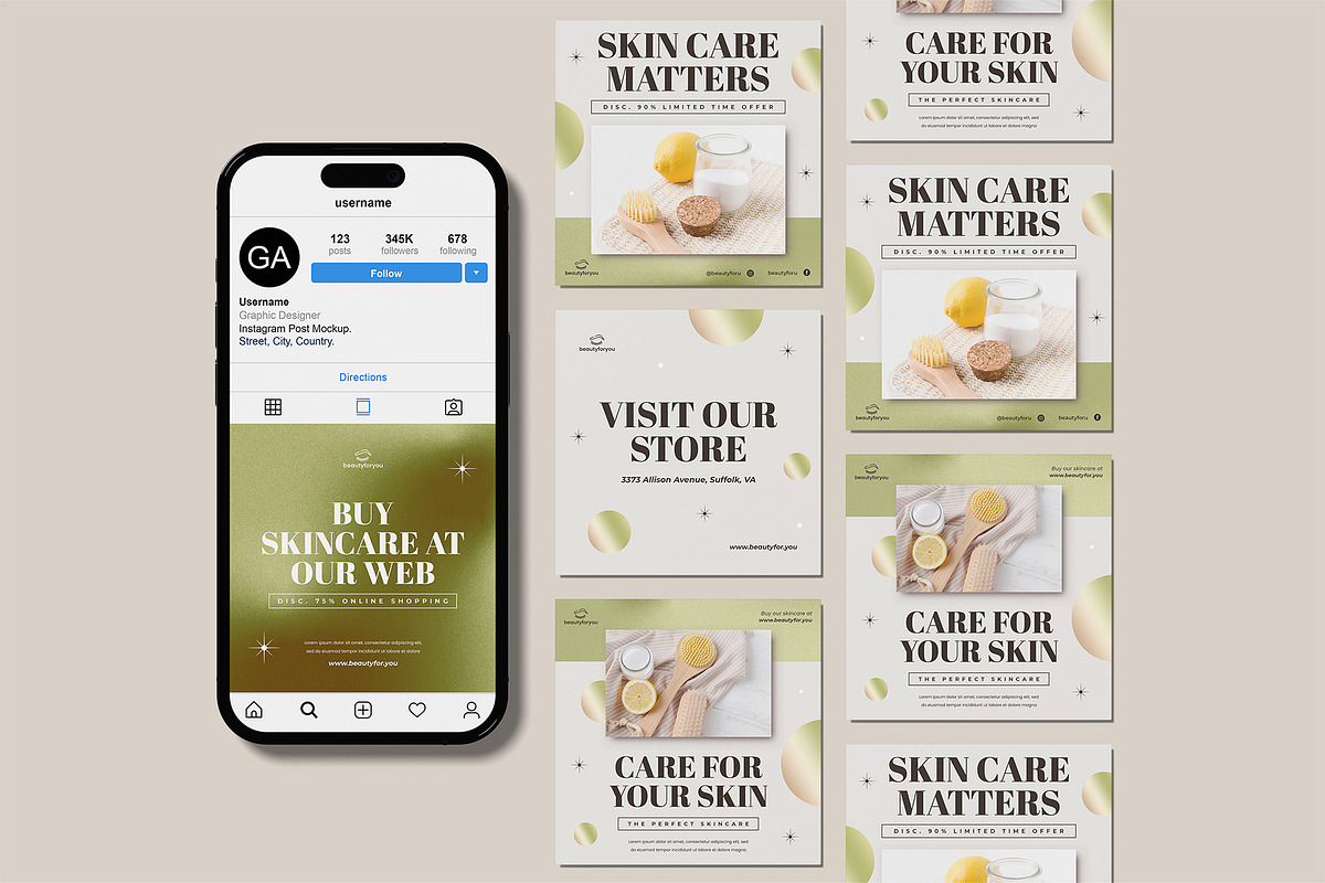 Instagram Post Mockup Bundles, an iPhone Mockup by Graphic Aesthetic (Photo 19 of 25)