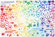 Watercolor Rainbow Patterns&Elements, a Pattern Graphic by PenguinArtStudio (Thumbnail 10 of 11)