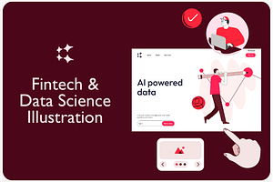 Fintech & Data Science Illustration, a Graphic by Craftrick