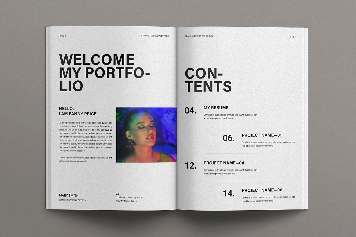 Graphic Design Portfolio Brochure, a Brochure Template by E-Type (Photo 2 of 8)