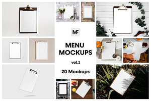 Menu Mockups - Restaurant vol.1