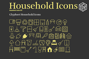 Household Icons Font Web Font Free