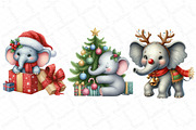 Christmas Elephant Clipart, an Illustration by DreamPrint404 (Thumbnail 5 of 5)