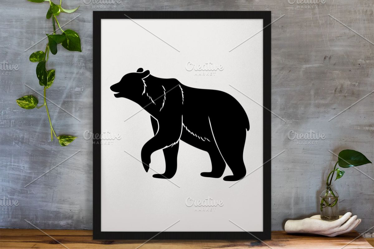 Bear Silhouette SVG, an Animal Illustration by newminddesign (Photo 3 of 3)