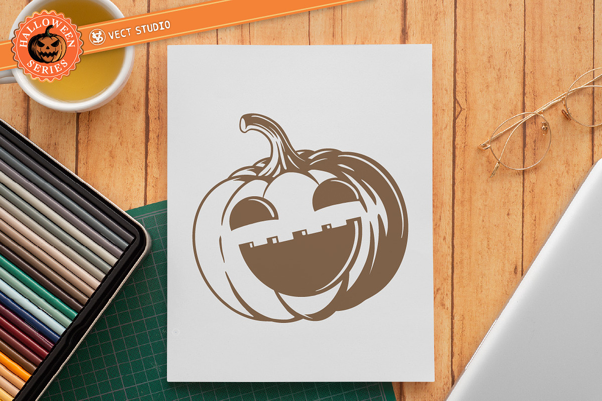 32 Halloween Pumpkin Stamp Brushes, a Brush Add-On by vectstudio (Photo 6 of 10)