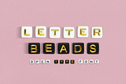 Letter Beads - Alphabet Bead Font, a Font by Dynamo Ultima (Thumbnail 1 of 9)
