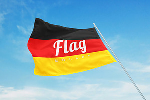 Waving Flag Mockup, an Advertising Mockup by RSplaneta