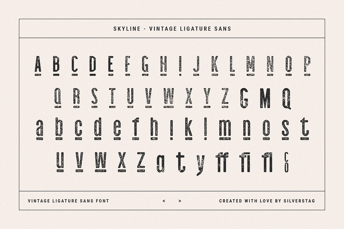 skyline - vintage ligature sans font, a Sans Serif Font by SilverStag Type Foundry (Photo 14 of 16)