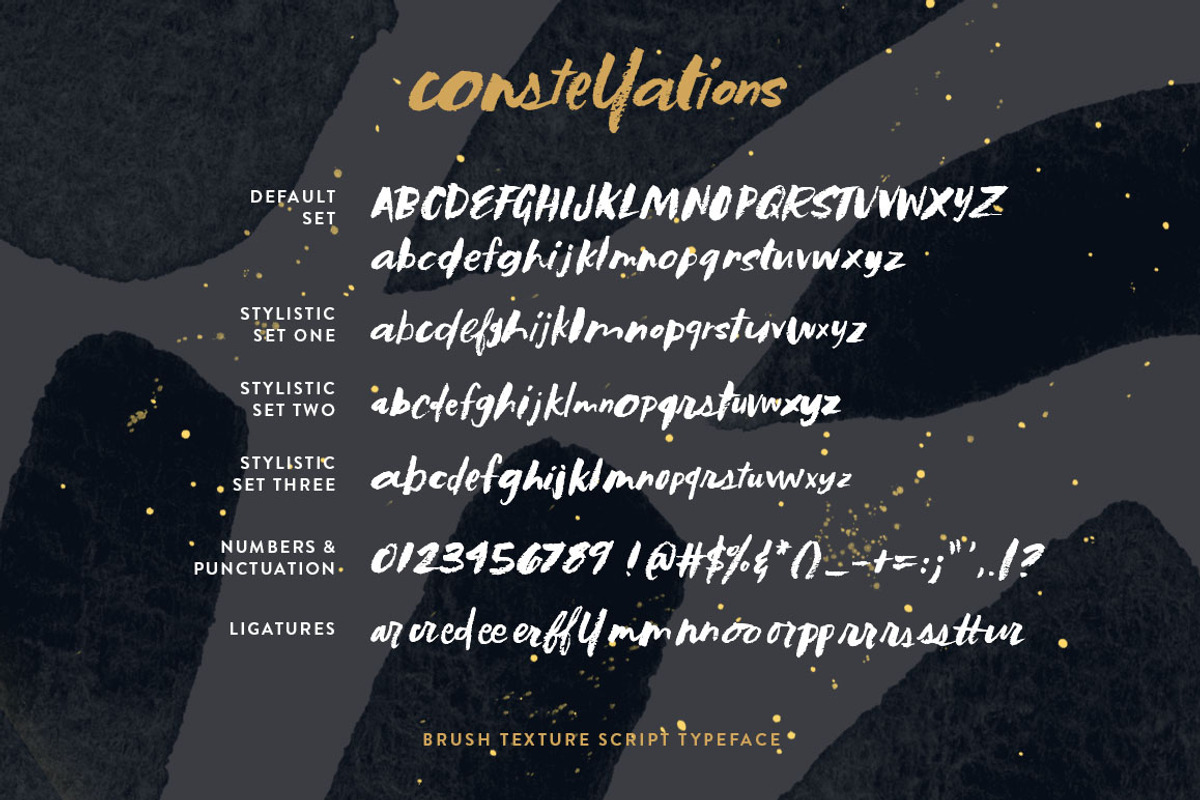 Constellations Textured Script preview 2