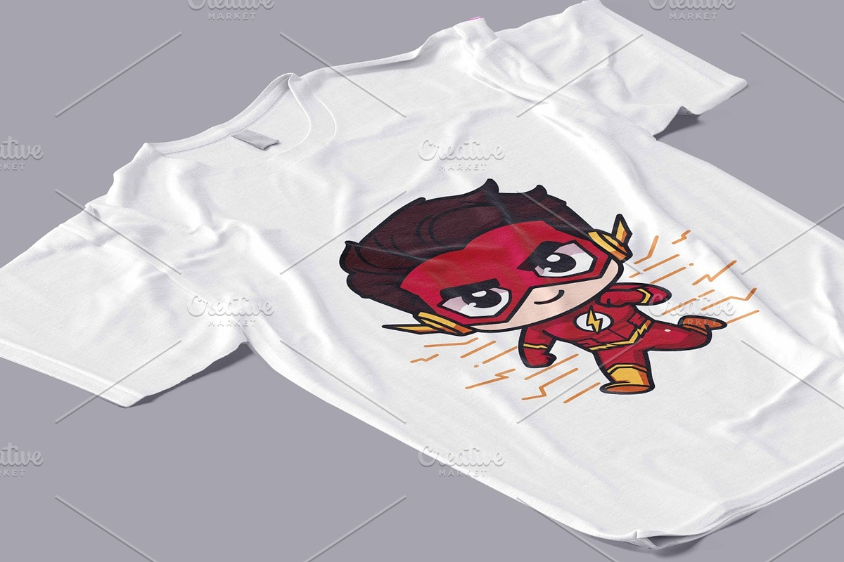 Chibi Superhero Vector Bundle, a Person Illustration by FancyDesignStudio (Photo 2 of 8)