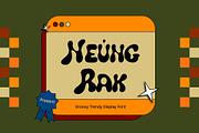 Neung Rak Display Typeface, a Handwritten Font by Casloop Studio (Thumbnail 1 of 15)