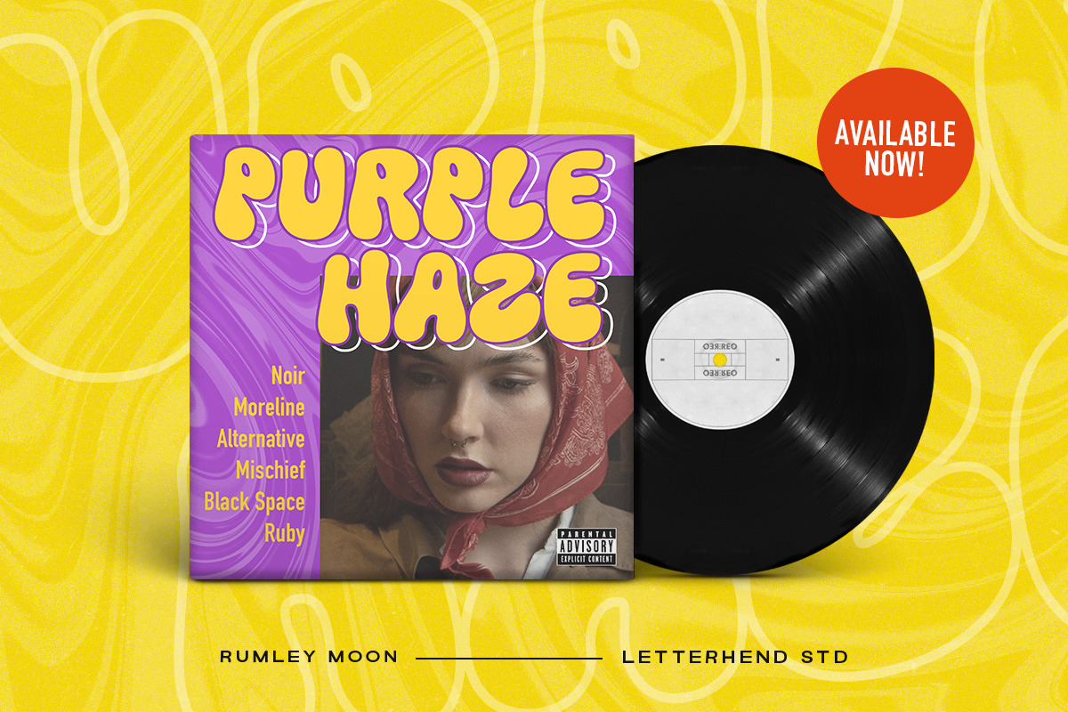 Rumley Moon - Groovy Hipster Font, a Font by Letterhend Studio (Photo 2 of 9)