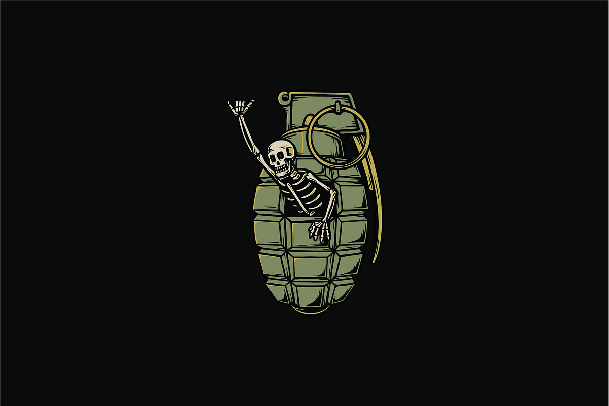 Skeleton in Grenade, an Object Illustration by nomlimo.com (Photo 1 of 3)