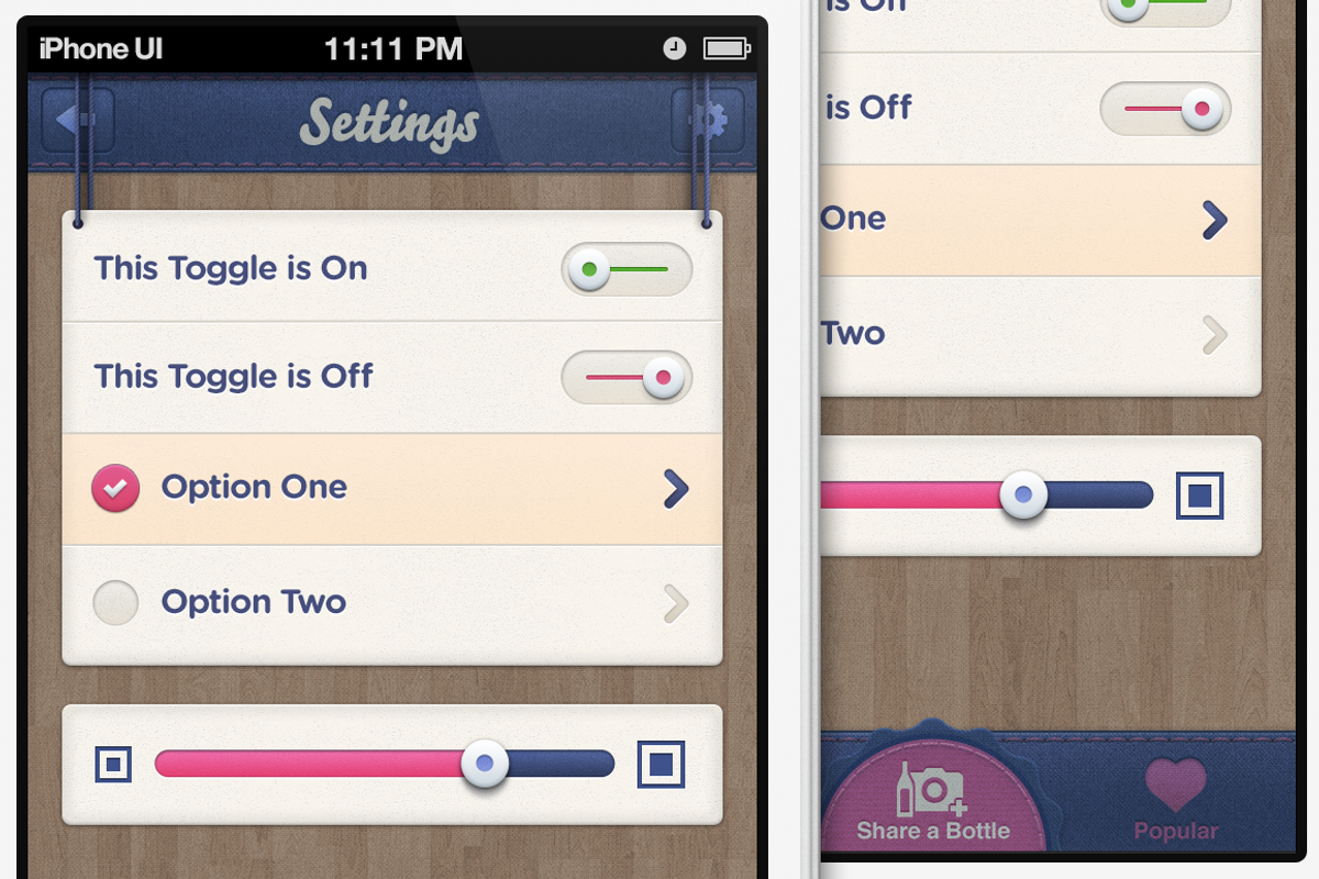 Blueberry iPhone UI Template, a Templates & Theme by Mason Yarnell (Photo 3 of 5)