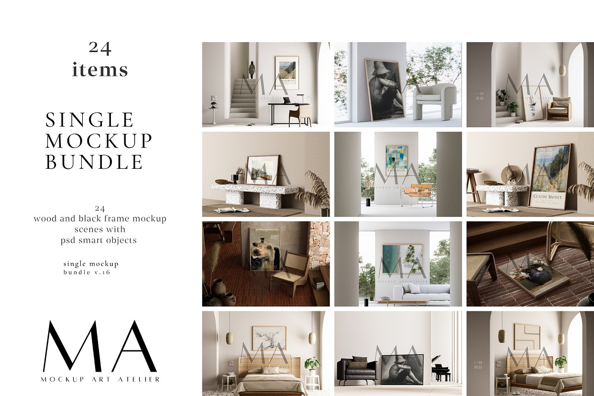 Entire Shop Frame Mockup Bundle, a Household Mockup by Mockup Art Atelier (Photo 35 of 55)