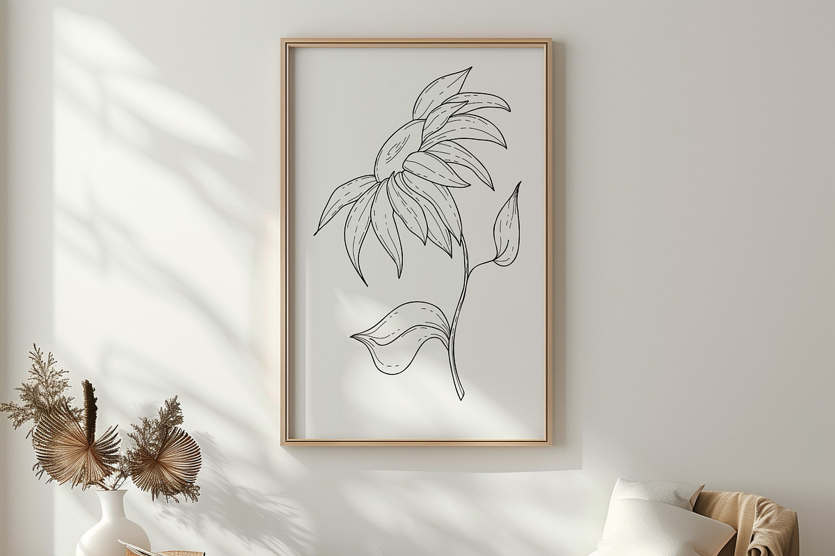 Garden Flowers Bundle Line Art SVG, a Decorative Illustration by Dervik Art Store (Photo 9 of 10)