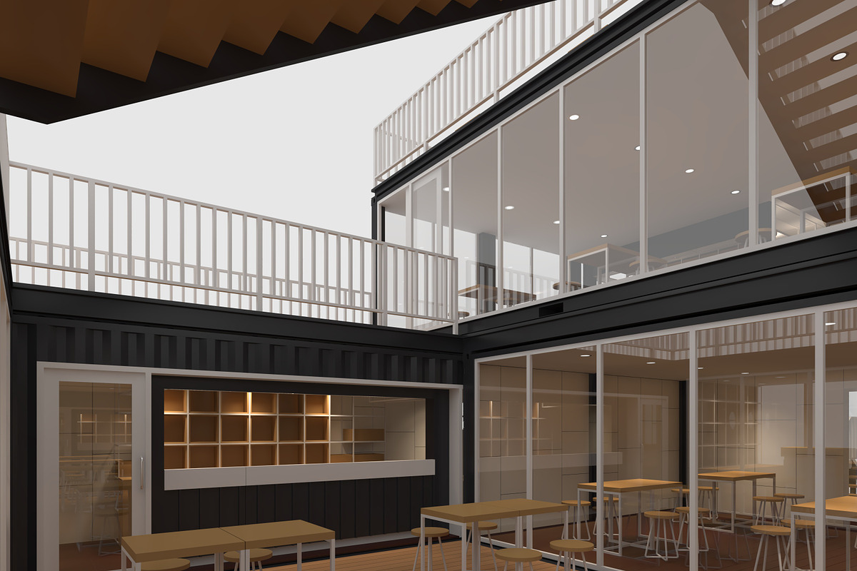 3D Model Container Cafe 6, an Architecture 3D Model by SR 3D Visual (Photo 24 of 26)