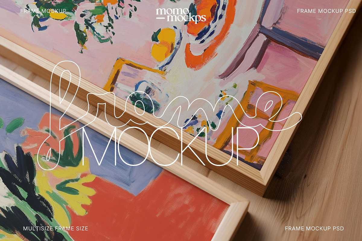 Closeup Frame Mockup | Flat Lay PSD, a Household Mockup by momomockps (Photo 1 of 13)