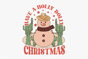 Retro Howdy Christmas Sublimation