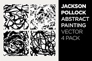 Abstract Drip Painting Vector 4 PACK, a Pattern Graphic by Scribbles & Snippets (Thumbnail 1 of 2)