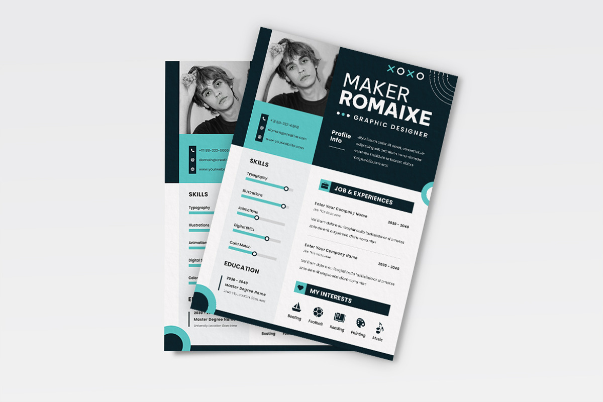 Simple Resume CV, a Resume Template by dokudokunomi (Photo 2 of 4)