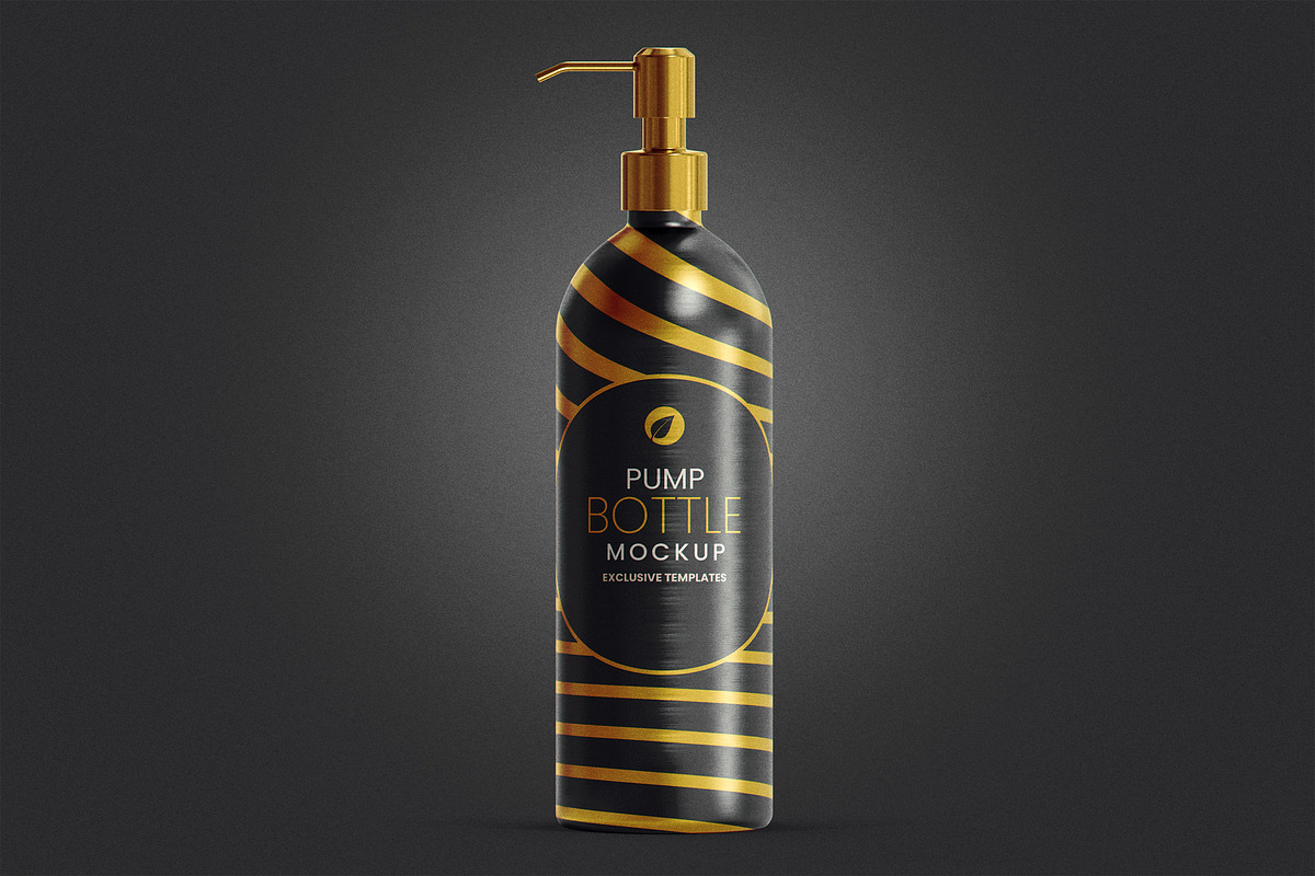 Elegant Pump Bottle Mockup, a Packaging Mockup by Designer Dude