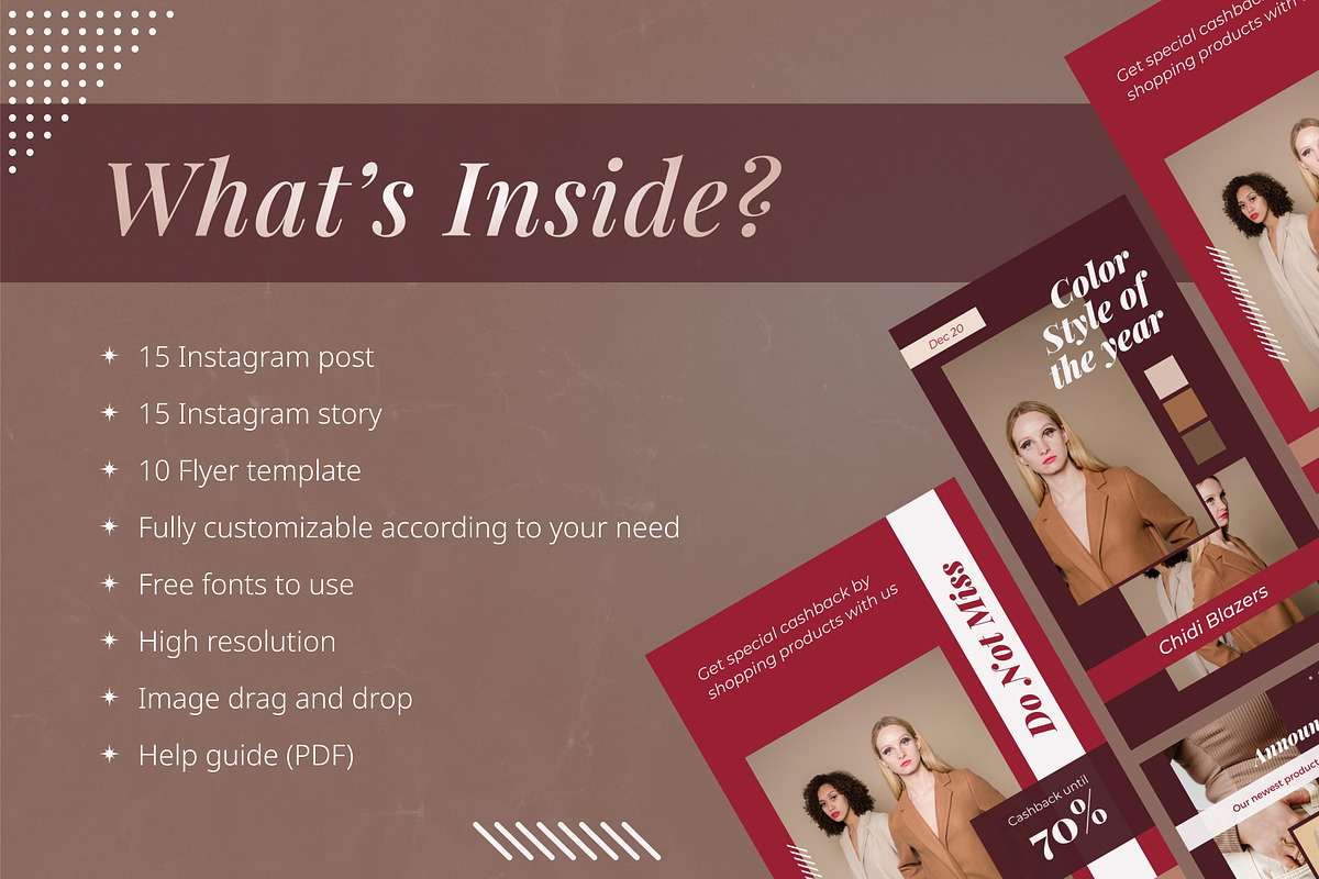 Urban Fashion 3in1 Canva Template, a Social Media Template by Brandearth RRGraph (Photo 2 of 11)