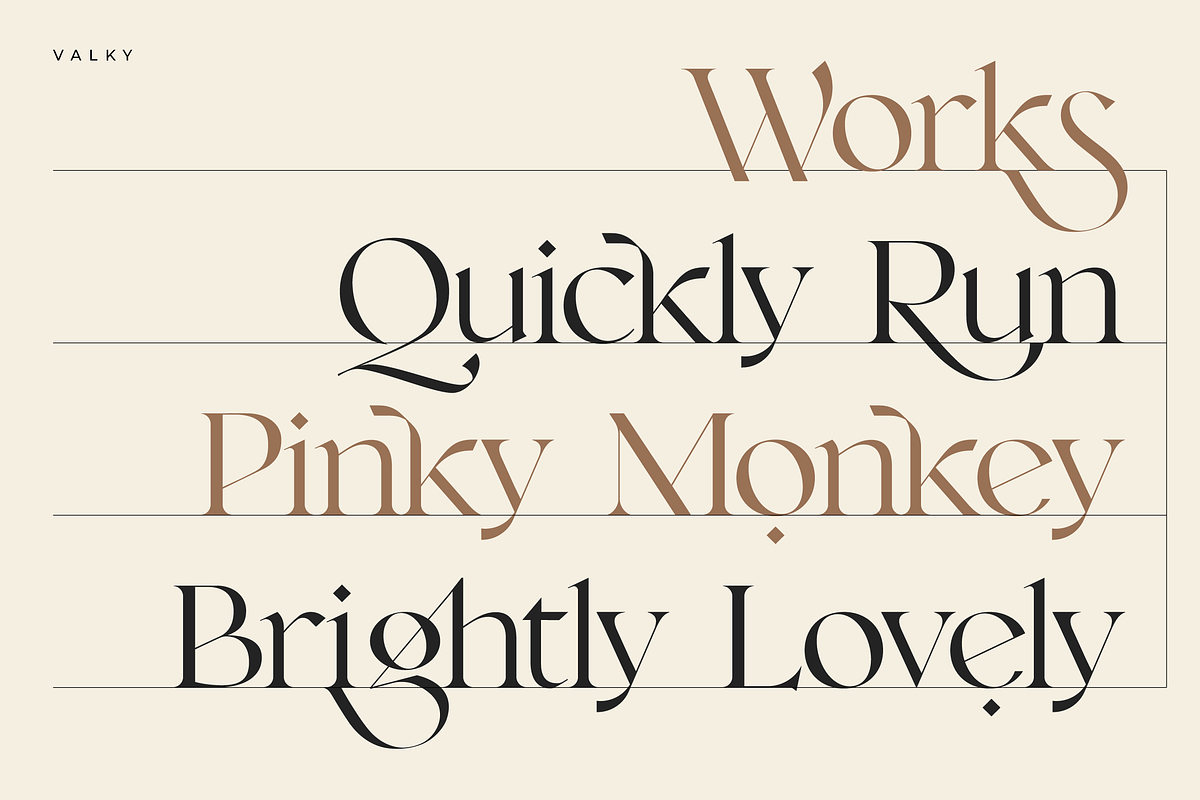 Valky Classic Modern Typeface, a Serif Font by Kaligra.co (Photo 26 of 30)