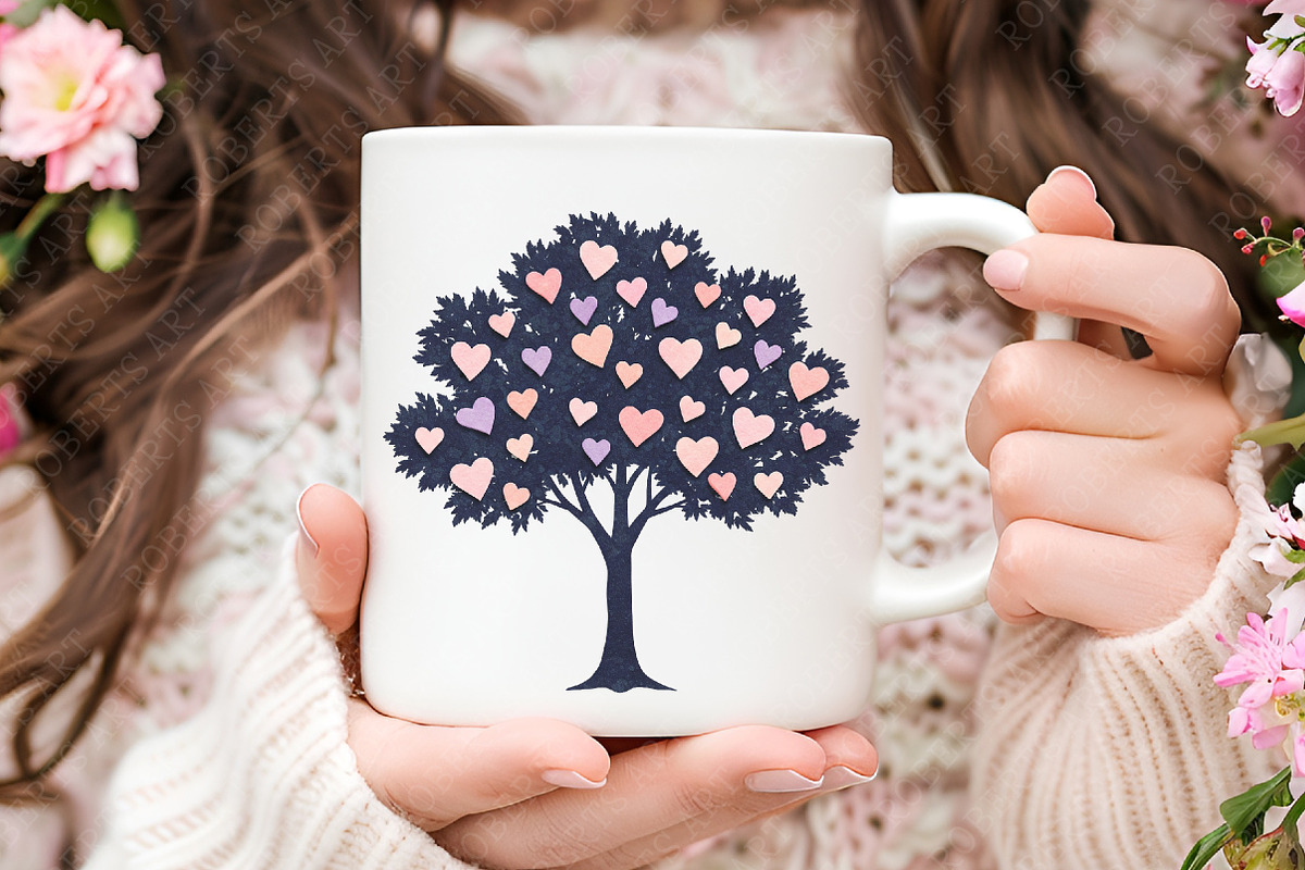 Spring Hearts Tree Clipart, an Illustration by RobertsArt (Photo 6 of 7)