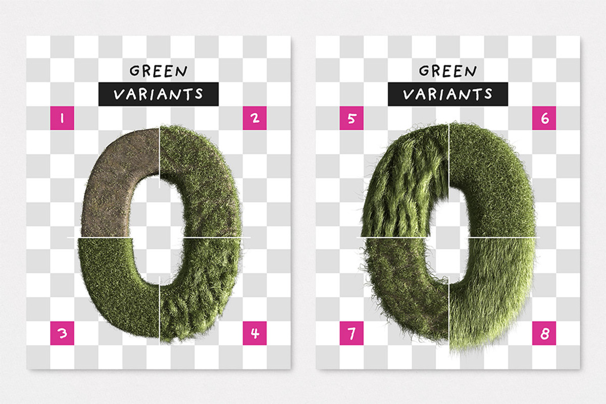 Green Grass or Fur Typo Creator, a Sans Serif Font by TVartworks (Photo 2 of 14)